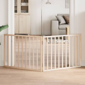 Cancelletto per cani pieghevole 2 pannelli 160 cm in legno di pioppo
