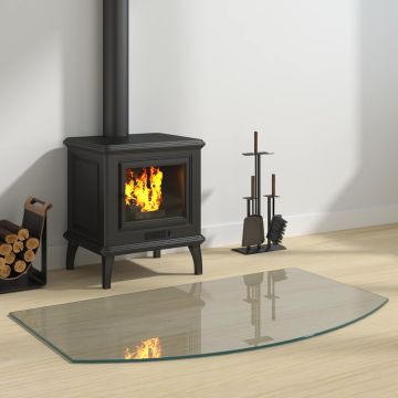 Piastra in vetro per camino Trasparente 100 x 60 cm Vetro