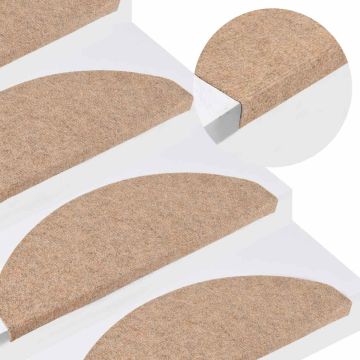 Tappetini Autoadesivi per Scale 10pz Beige 65x22,5x3,5 cm