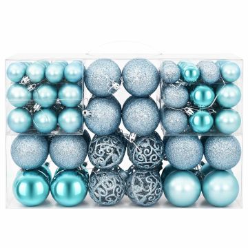 Palline di Natale 100 pz Turchesi 3 / 4 / 6 cm