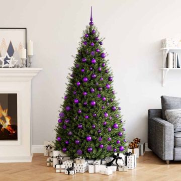 Set Palline di Natale 111 pz Viola in Polistirene