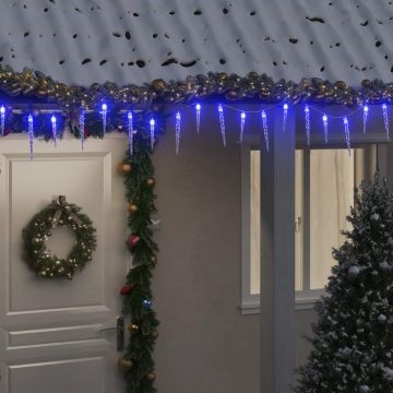 Luce Natale a Ghiacciolo 200 LED Blu 20 m Acrilico PVC
