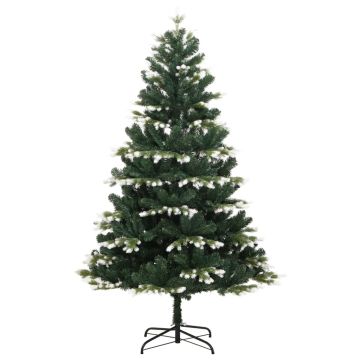 Albero Natale Artificiale Incernierato con Neve Fioccata 210 cm