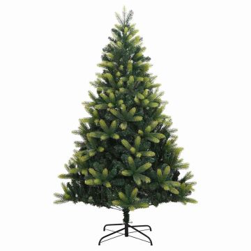 Albero di Natale Artificiale Incernierato con Base 210 cm