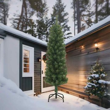 Albero di Natale Sottile con Base 270 cm in PVC