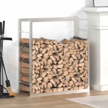 Portalegna 80x28x86 cm in Acciaio Inossidabile