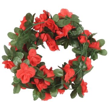 Ghirlande Fiori 6 pz Rosso Primavera 250 cm