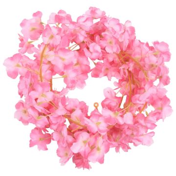 Ghirlande Fiori 6 pz Rosa Scuro 180 cm