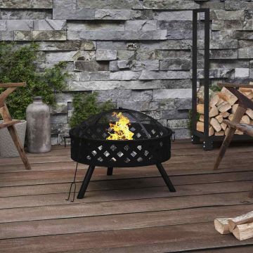 Braciere con Attizzatoio 58 cm XXL in Acciaio