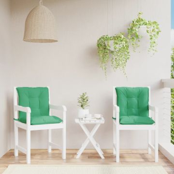 Cuscini per Sedia da Giardino 2 pz Verdi 100x50x7 cm in Tessuto