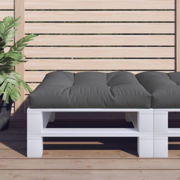 Cuscino per Pallet Antracite 80x80x12 cm in Tessuto