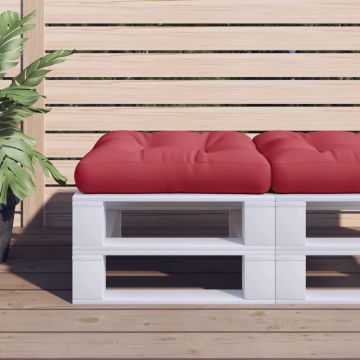 Cuscino per Pallet Rosso Vino 58x58x10 cm in Tessuto