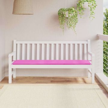 Cuscino per Panchina Tessuto Oxford Rosa 180 x 50 x 3 cm