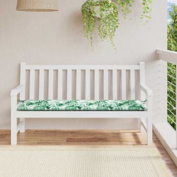 Cuscino per Panchina Tessuto Oxford Motivo a Foglie