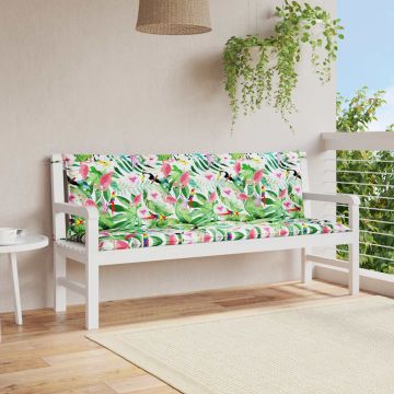 Cuscini Panca da Giardino 2pz Multicolore 150x50x7cm in Tessuto