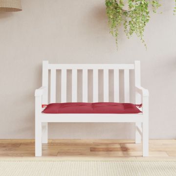 Cuscino per Panca Rosso Vino 110x50x7 cm in Tessuto Oxford