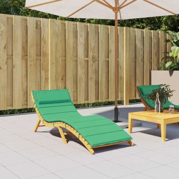Cuscino per Lettino Verde 180x60x4 cm in Tessuto Oxford