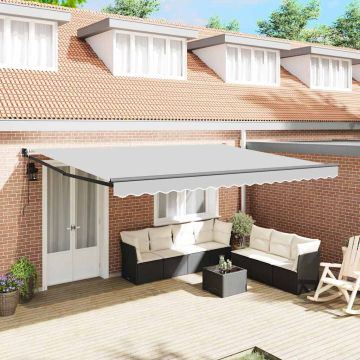 Electric Awning Frame 4 x 3 m Antracite Powder-Coated Aluminium