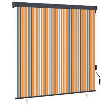 Tenda a rullo Giallo e Blu 180 x 250 cm Tessuto e Alluminio