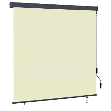Tenda a rullo Crema 180 x 250 cm Tessuto e Alluminio
