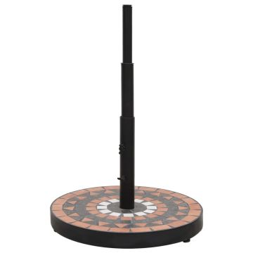 Base per Ombrellone Terracotta e Bianco Rotonda 12 kg