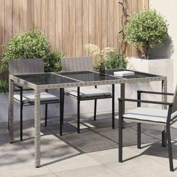 Tavolo da Giardino Grigio 150 x 90 x 75 cm polyrattan