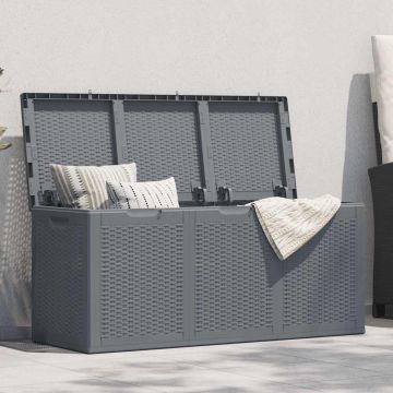Contenitore da Giardino Grigio in Rattan PP 270 L