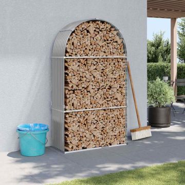 Portaceppi Grigio Chiaro 120x45x210 cm in Acciaio Zincato