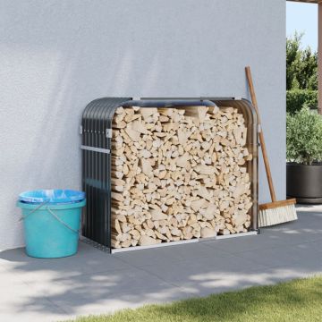 Portalegna Antracite 120x45x100 cm Acciaio Zincato