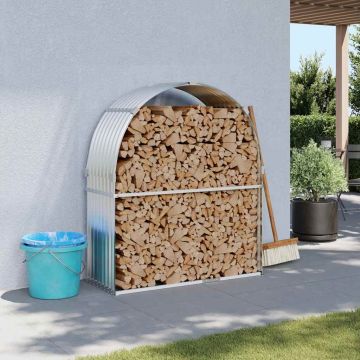 Portaceppi Argento 120x45x140 cm in Acciaio Zincato