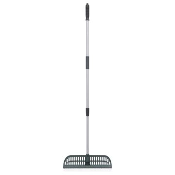 Rastrello per Foglie 2 in 1 Verde Scuro 157 cm in PP