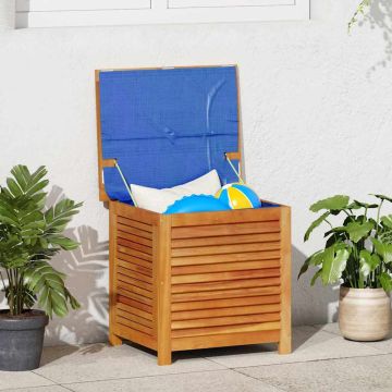 Contenitore Giardino con Feritoia 50x60x56cm Massello Acacia