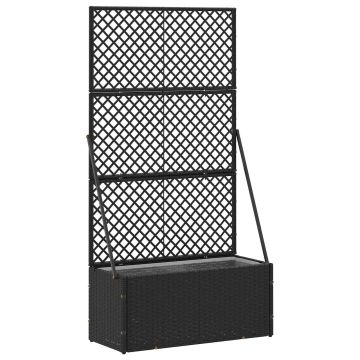 Fioriera a traliccio da giardino Nero 70 x 30 x 135 cm Metallo