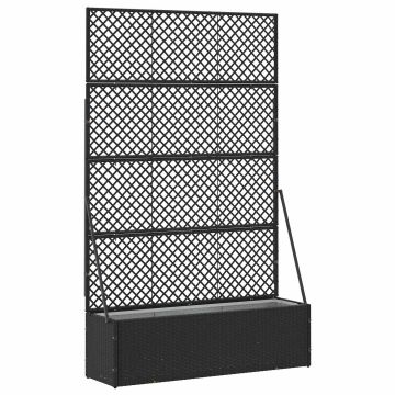 Fioriera a traliccio da giardino Nero 105 x 30 x 170 cm Metallo