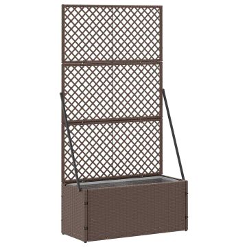 Fioriera a traliccio da giardino Marrone 70 x 30 x 135 cm