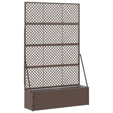 Fioriera a traliccio da giardino Marrone 105 x 30 x 170 cm