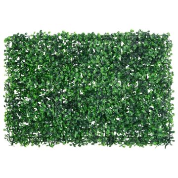   Recinzione Foglie Arbusti Artificiali 24 pz Verde 40x60 cm