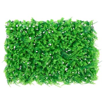   Recinzione Foglie Felce Artificiali 24 pz Verde 40x60 cm