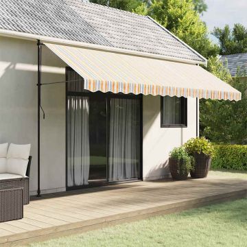 Tessuto di Ricambio per Tenda da Sole Multicolore 450x300 cm Poliestere