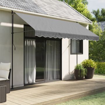 Tessuto di Ricambio per Mantovana Tenda Strisce Antracite 350 cm