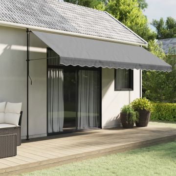 Tessuto di Ricambio per Mantovana Tenda Strisce Antracite 450 cm
