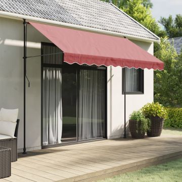 Tessuto di Ricambio per Mantovana da Tenda Strisce Bordeaux 300 cm