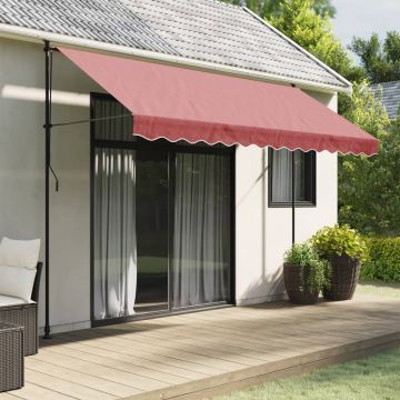 Tessuto di Ricambio per Mantovana Tenda Strisce Bordeaux 350 cm