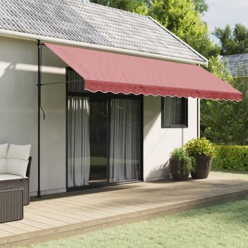 Tessuto di Ricambio per Mantovana Tenda Strisce Bordeaux 450 cm
