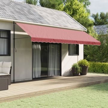 Tessuto di Ricambio per Mantovana da Tenda Strisce Bordeaux 500 cm