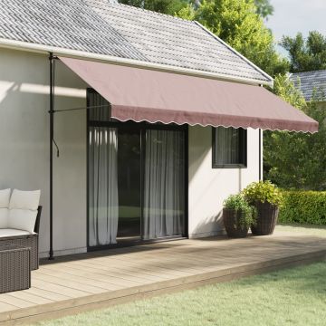 Tessuto di Ricambio per Mantovana da Tenda Strisce Marroni 450 cm