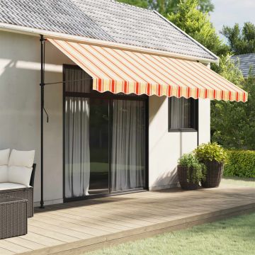 Tessuto Ricambio per Mantovana Tenda Righe Giallo Arancione 400 cm