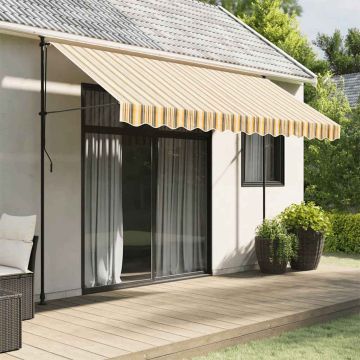 Tessuto Ricambio per Mantovana Tenda Righe Giallo Grigio 350 cm