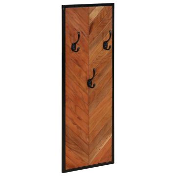 Appendiabiti 2 pz 35x1x90 cm in Legno Massello di Acacia
