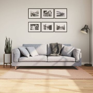 Tappeto a Pelo Corto HUARTE Morbido e Lavabile Rosato 120x170cm